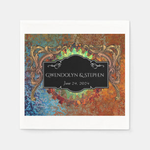 Servilleta De Papel Boda Vintage Steampunk Personalizada 