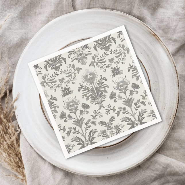 Servilleta De Papel Boda virgen blanca floral de Damasco victoriano (Subido por el creador)