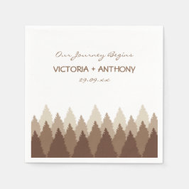 Servilleta De Papel Boda Woodland Forest Range Brown
