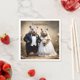 Servilleta De Papel Bodas australianos Wombats, Boda