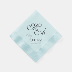 Servilleta De Papel ¡Bodas AZULES CHEERS! Cocktail Napkin estándar