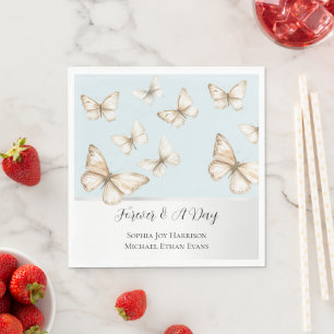 Servilleta De Papel Bodas Blue Skies & Butterflies