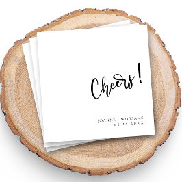 Servilleta De Papel Bodas con guión en negrita Cheers