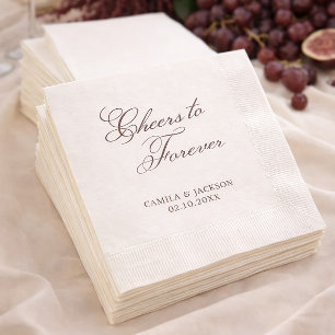 Servilleta De Papel Bodas de Cheers para Siempre Marrón