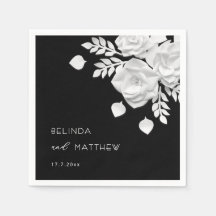 Bodas de flores 3D en blanco y negro