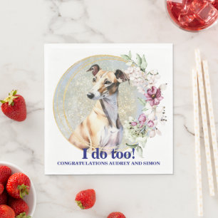 Servilleta De Papel Bodas De Greyhound Con Fotografía De Perros