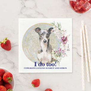 Servilleta De Papel Bodas de Greyhound italianos con foto de perros