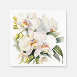 Servilleta De Papel Bodas de Orquídeas Blancas