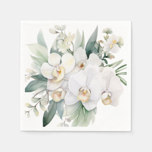 Servilleta De Papel Bodas de Orquídeas Blancas