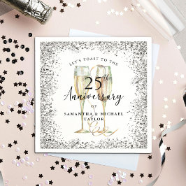 Servilleta De Papel Bodas de plata 25 Aniversario de bodas