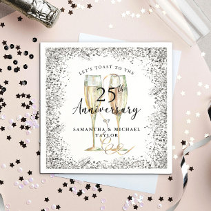Servilleta De Papel Bodas de plata 25 Aniversario de bodas