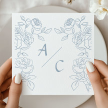 Bodas de Rosas Francesas Blancas y Azules Modernas