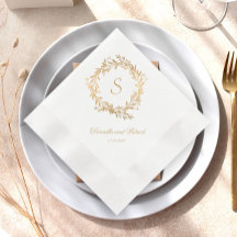 Bodas Floral Gold Monograma