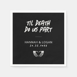 Servilleta De Papel Bodas góticos, servilletas Boda de Halloween