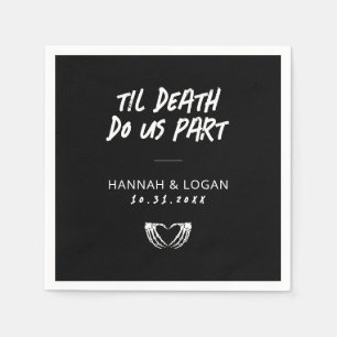 Servilleta De Papel Bodas góticos, servilletas Boda de Halloween