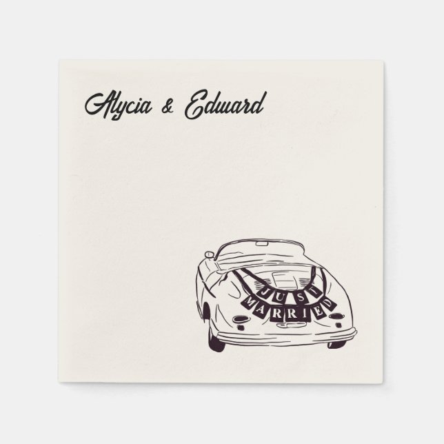 Servilleta De Papel Bodas Napkins. servilletas de cóctel personalizar. (Anverso)