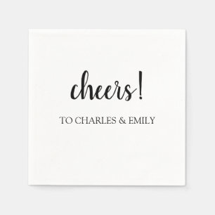 Servilleta De Papel Bodas personalizados saludan a la pareja casada