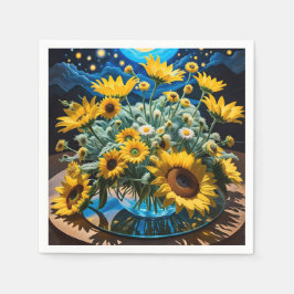 Servilleta De Papel Bodegón Flores y Noche 1 - 001