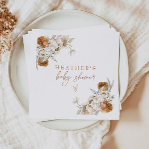 Servilleta De Papel BOHEME Terracotta Floral Bohemio Baby Shower
