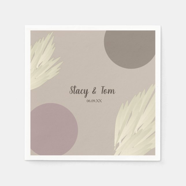 Servilleta De Papel Bohemias Gracias Pampas Formas Naturales (Anverso)