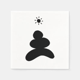 Servilleta De Papel Boho abstracto Piedra y Sol