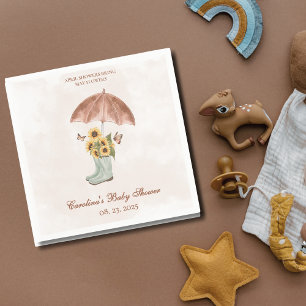 Servilleta De Papel Boho April Showers Bring May Flower Baby Shower