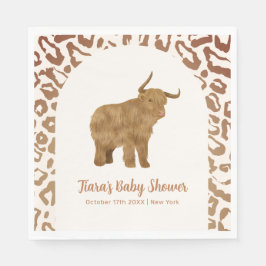 Servilleta De Papel Boho Arch Holy Cow Western Baby Shower