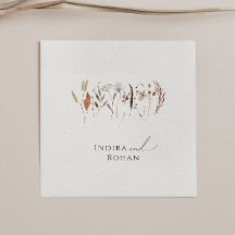 Boho Autumn Wildflower | Boda Napkins