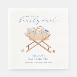 Servilleta De Papel Boho Bassinet Toy Boy Baby Shower