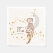 Boho Bear Moon Baby Shower Gracias