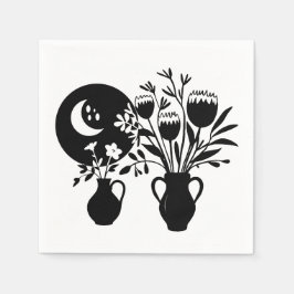 Servilleta De Papel Boho bohemian floral sun moon