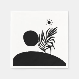 Servilleta De Papel boho bohemian floral sun moon