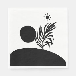 Servilleta De Papel boho bohemio floral sol luna