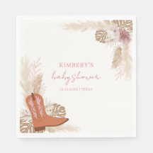 Boho Boho Chowgirl Rosa Pampas Baby Shower