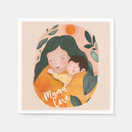 Servilleta De Papel Boho Botanical Watercolor Motherhood