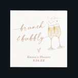 Servilleta De Papel Boho Bridal Shower Napkins | Brunch & Bubbly<br><div class="desc">Estas servilletas de cóctel, con flautas de champán pintadas a mano, son la forma perfecta de acentuar el cóctel, la comida o la mesa de postre de su evento. Edite fácilmente la mayoría de los términos, color de texto y color de fondo para que coincidan con su estilo y evento!...</div>