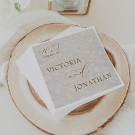 Servilleta De Papel Boho Chic Neutro Marrón Elegante 