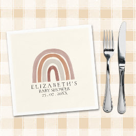 Servilleta De Papel Boho Chic Rainbow Baby Shower for All