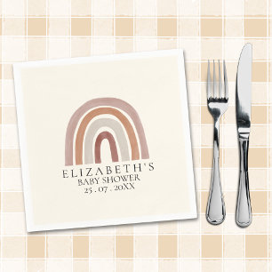 Servilleta De Papel Boho Chic Rainbow Baby Shower for All