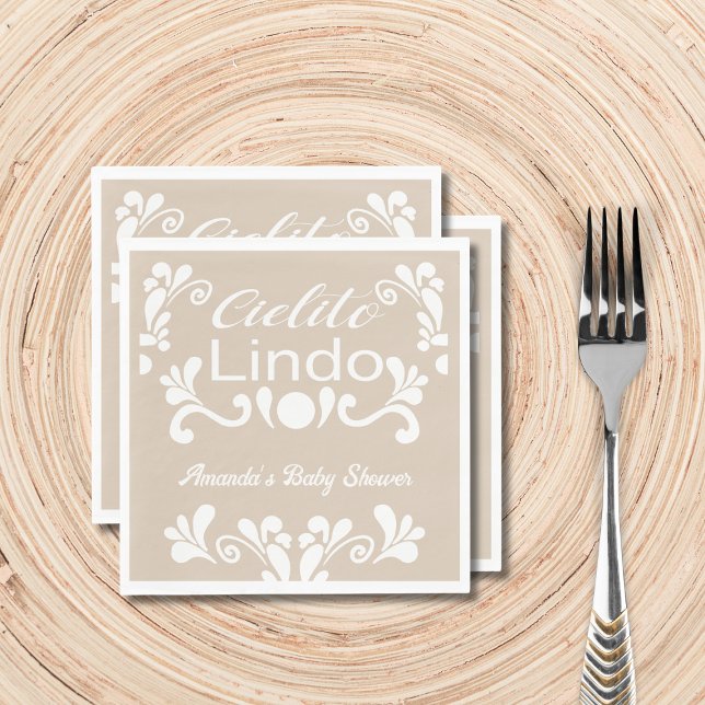 Servilleta De Papel Boho Cielito Lindo Baby Shower mexicano (Subido por el creador)