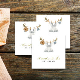 Servilleta De Papel Boho Clothesline Chica azul blanco y verde