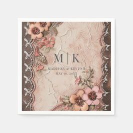 Servilleta De Papel Boho Cowgirl Western Florals Boda Napkins