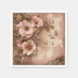 Servilleta De Papel Boho Cowgirl Western Florals Boda Napkins