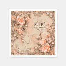 Boho Cowgirl Western Florals Boda Napkins