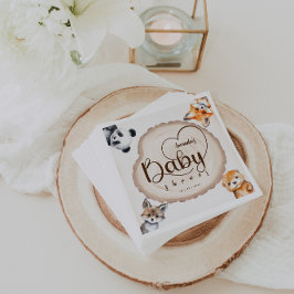 Servilleta De Papel Boho Cute Baby Shower de Woodland Animals