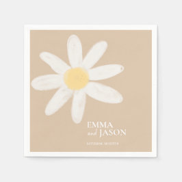 Servilleta De Papel Boho Daisy Floral Napkins