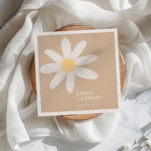 Servilleta De Papel Boho Daisy Floral Napkins