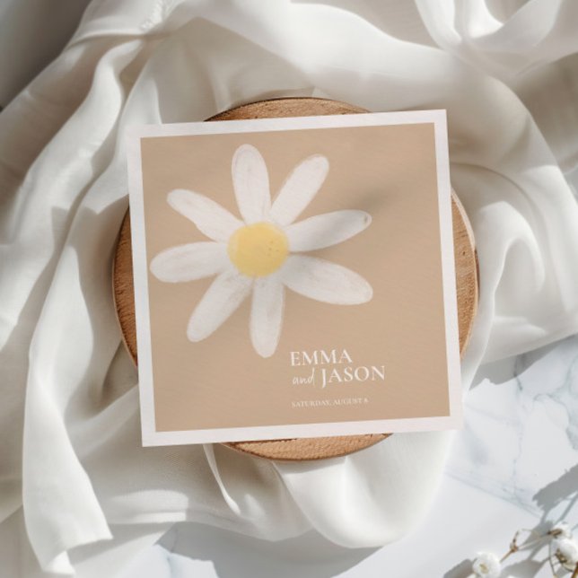 Servilleta De Papel Boho Daisy Floral Napkins (Subido por el creador)