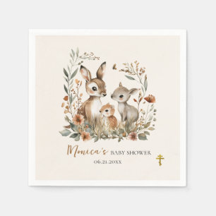 Servilleta De Papel Boho de la familia de los venados Pampas Baby Show
