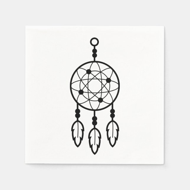 Servilleta De Papel Boho Dream Catcher Nativa Wedding Party (Anverso)